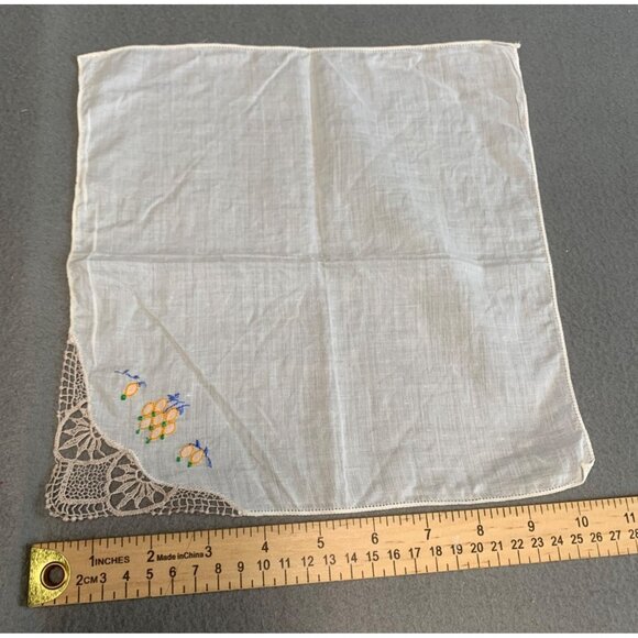 Vintage Handkerchief Collection Mix of Floral Patterns & Embroidered Designs - Picture 7 of 13